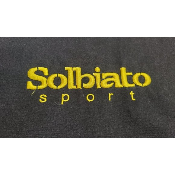 90's Solbiato Sport Vest Size XXL Yellow Black Full Zip Go-Go Aye Moe Kil Bob - Picture 3 of 10